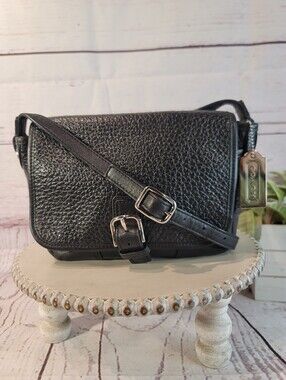 Coach Hadley Luxe Grain Leather Field Bag Crossbody Black F31664
